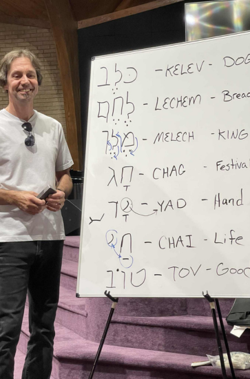 ROIC-Hebrew-Language-Classes-Instructor-David-Helton-Demonstrating-Genesis
