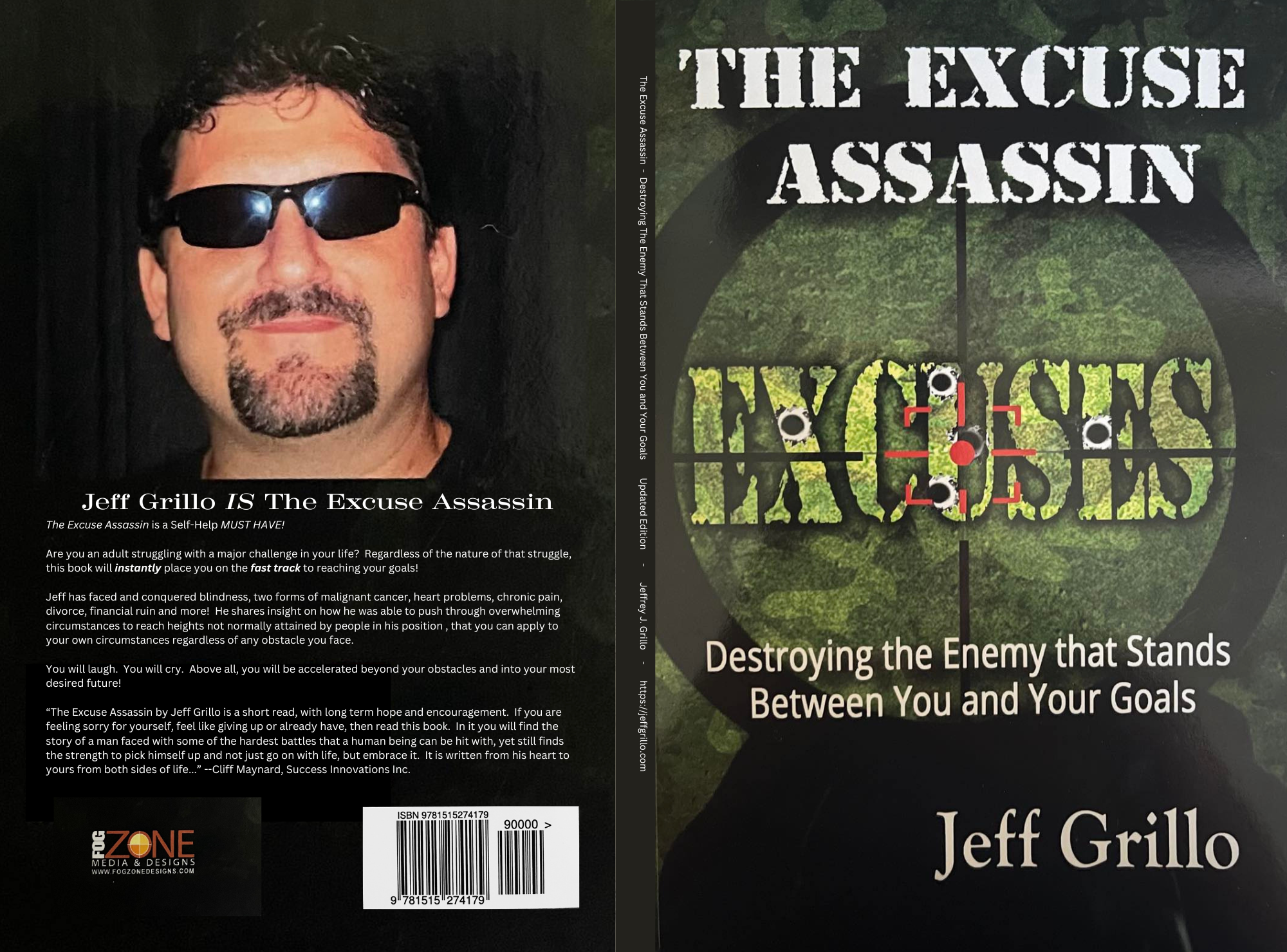 Jeff Grillo The Excuse Assassin KDP Book Cover 6 x 9 (12.51 x 9.25 in) Jeff-Grillo-Author-The-Excuse-Assassin-Book-Rabbi-The-Rock-of-Israel-Congregation-Cover