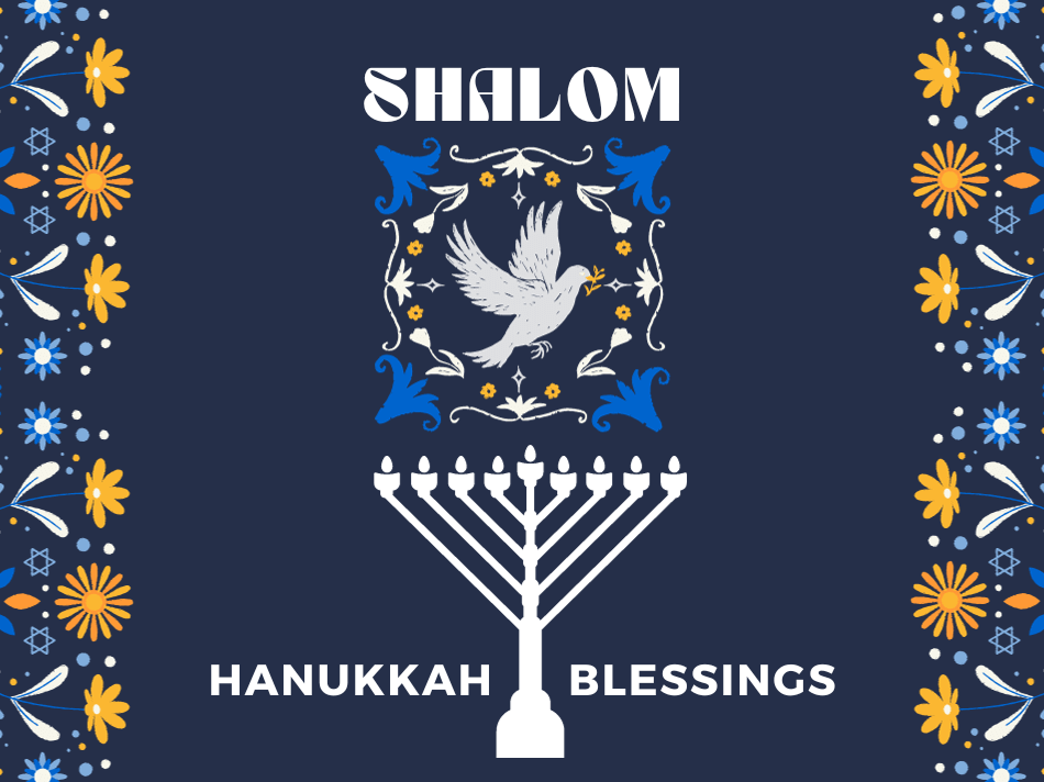 Shalom-Hannukah-Chanukah-Menorah-Blessings-Prayers-Transliteration-Translation-Israel-Jewish-Messianic-Candles-Dove-Peace-Feast-of-Dedication-Festival-of-Lights